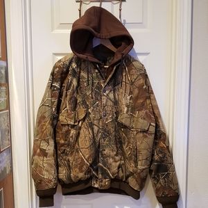 Mens Hooded Camo Jacket